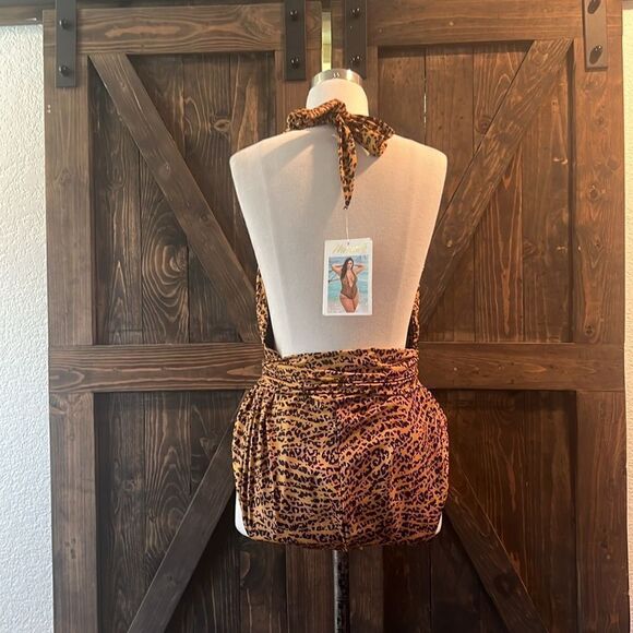 NWT Mapale Curvy Size One Piece Swimsuit Color Animal Print 3x-4X - Picture 7 of 13
